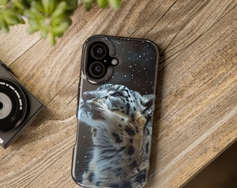 Starry Snow Leopard MagSafe iPhone Case | Big Cat | iPhone 13–16