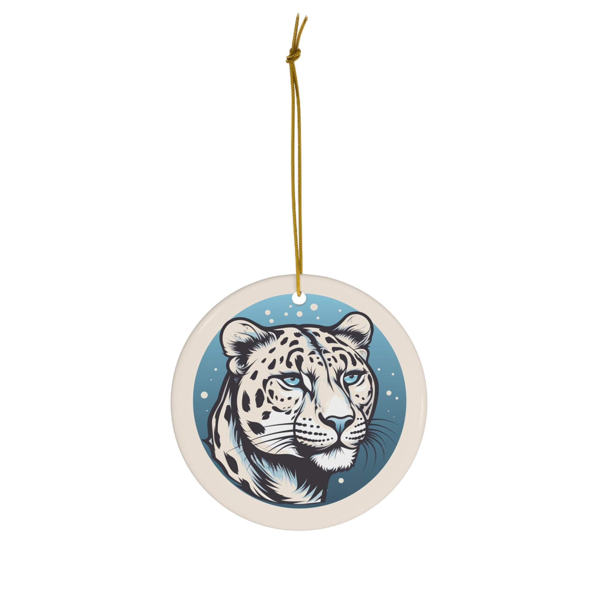 Blue Snow Leopard Ornament