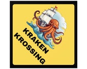 Orange Kraken Krossing Sticker