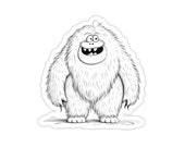 Cute White Yeti Sticker