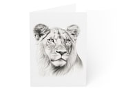 Regal Lioness Greeting Cards
