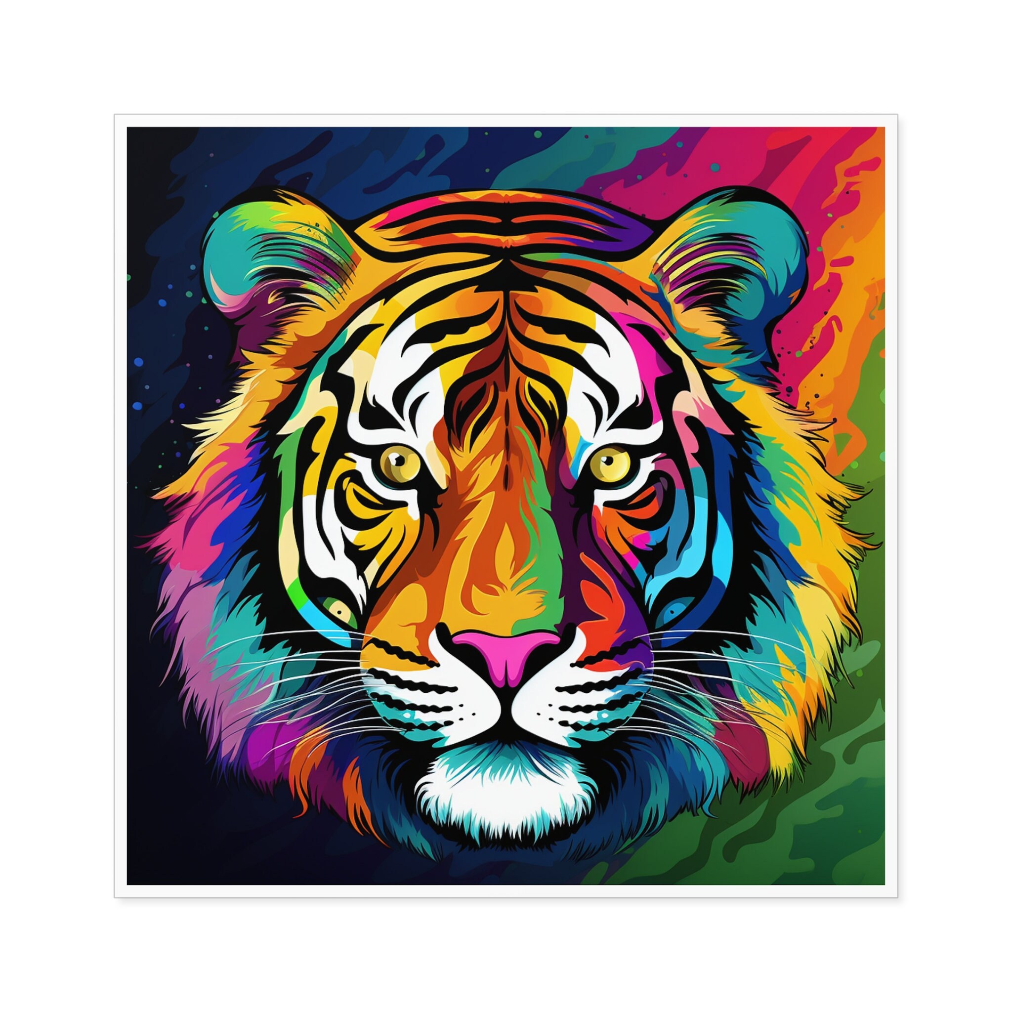 Dark Rainbow Tiger Sticker