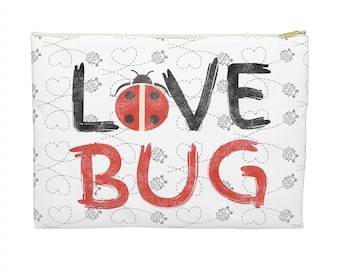 Love Bug Accessory Pouch / Valentines Day Gift