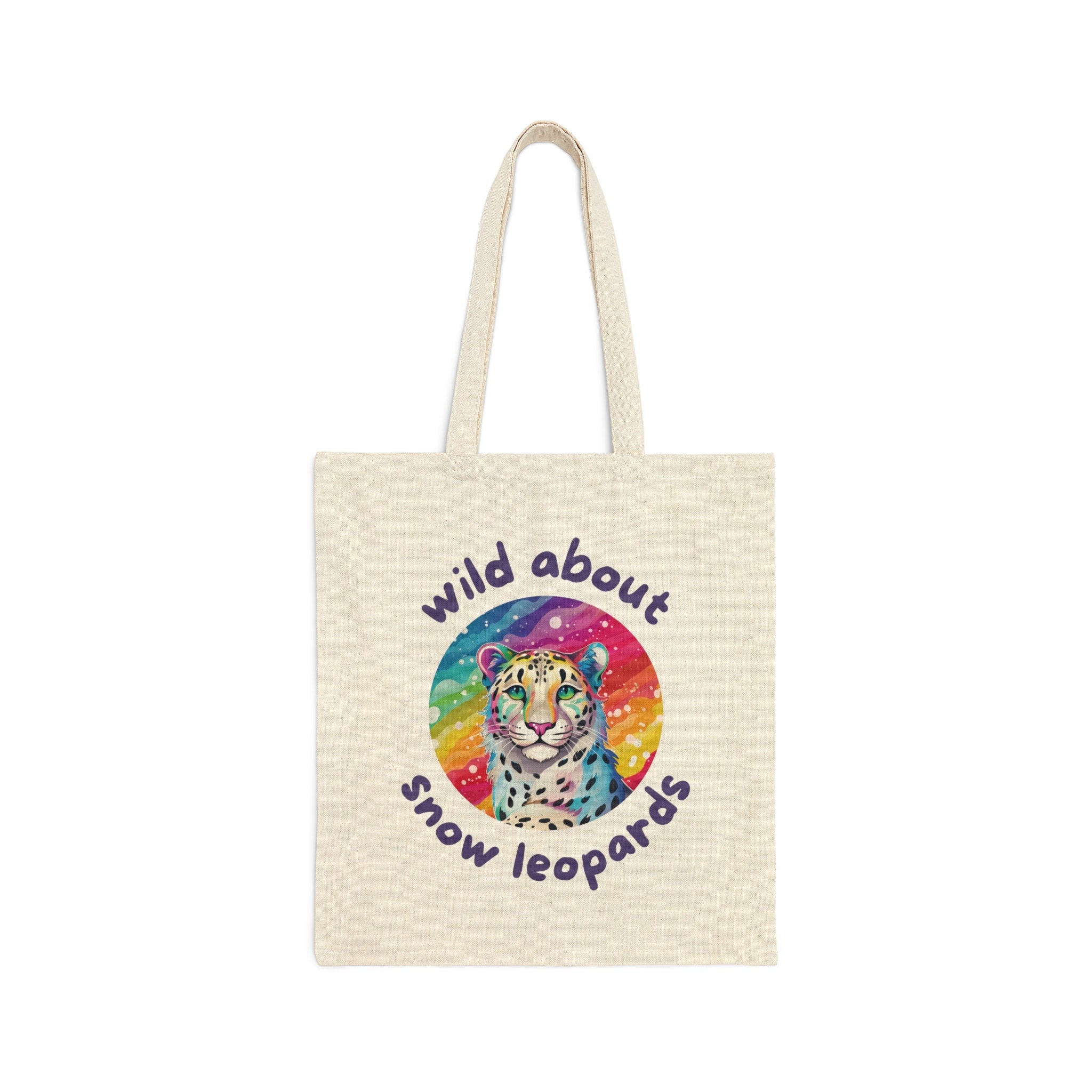 Wild About Snow Leopards Cotton Canvas Tote Bag