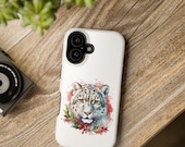 Holiday Snow Leopard iPhone 16 Case