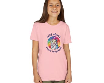 Wild About Snow Leopards-T-shirt voor kinderen | Jeugd-T-shirt | Cadeau dierenliefhebber