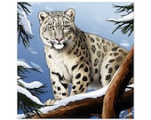 Snow Leopard Sticker