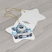 Hitchhiking Yeti Ceramic Ornament