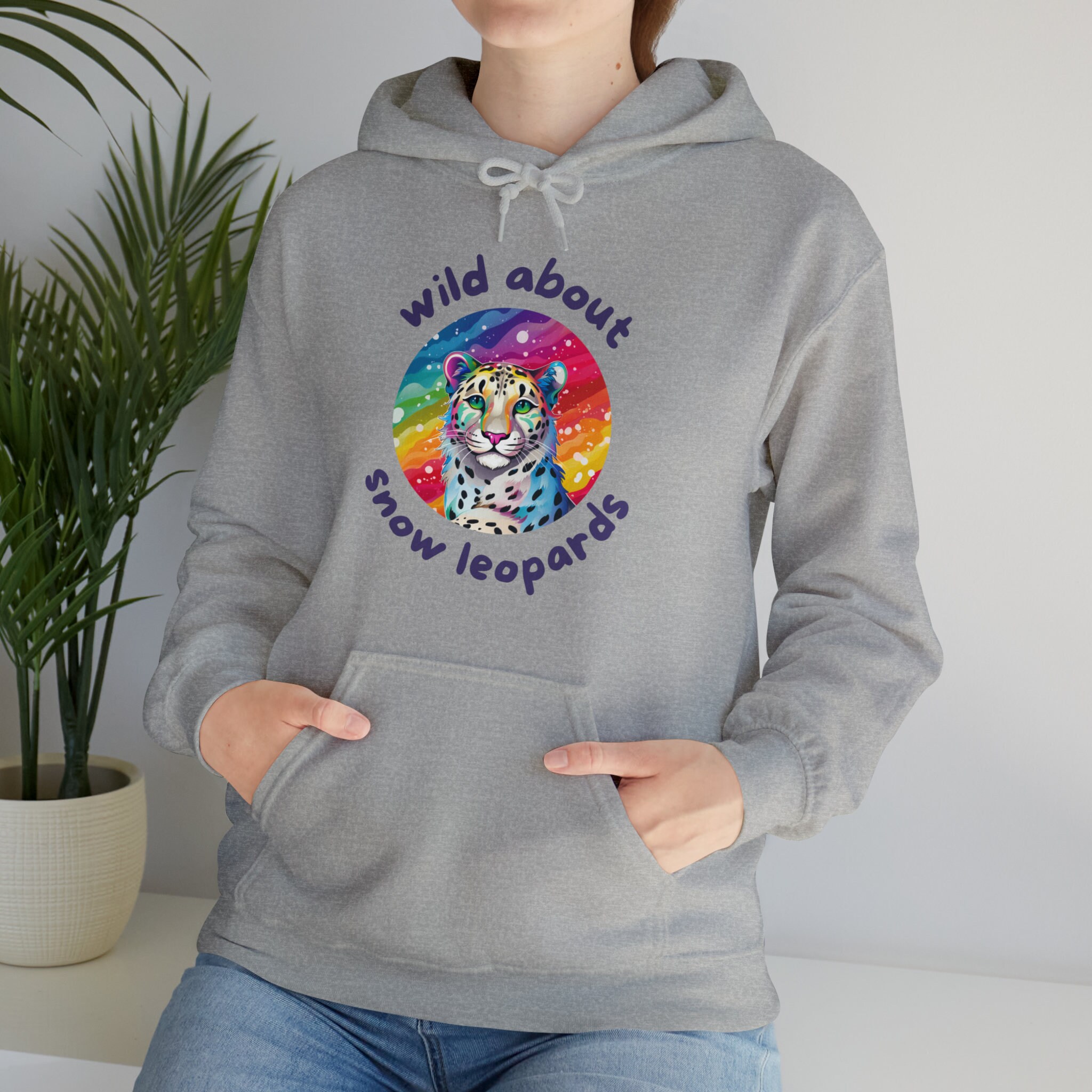 Wild About Snow Leopards Hooded Sweatshirt