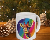 Rainbow Giraffe Ceramic Mug