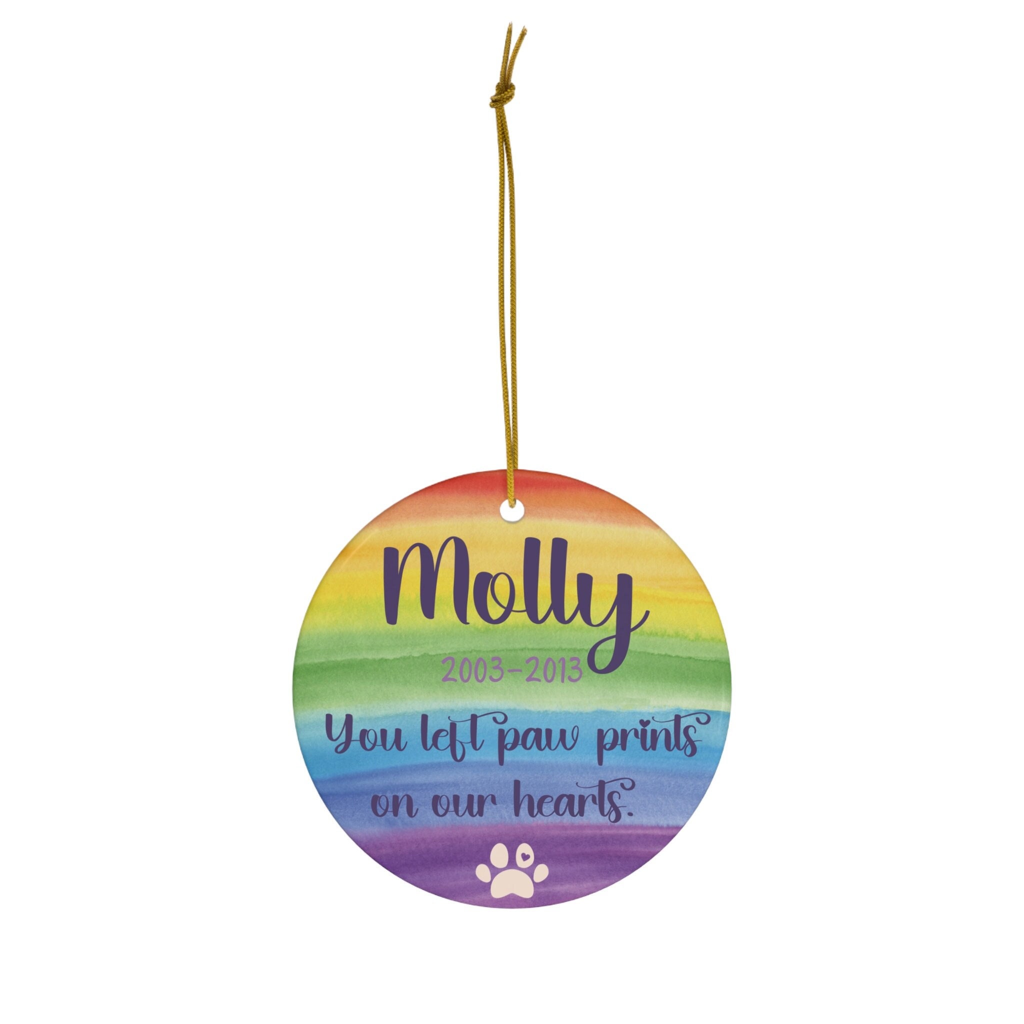 Personalized Rainbow Bridge Ornament
