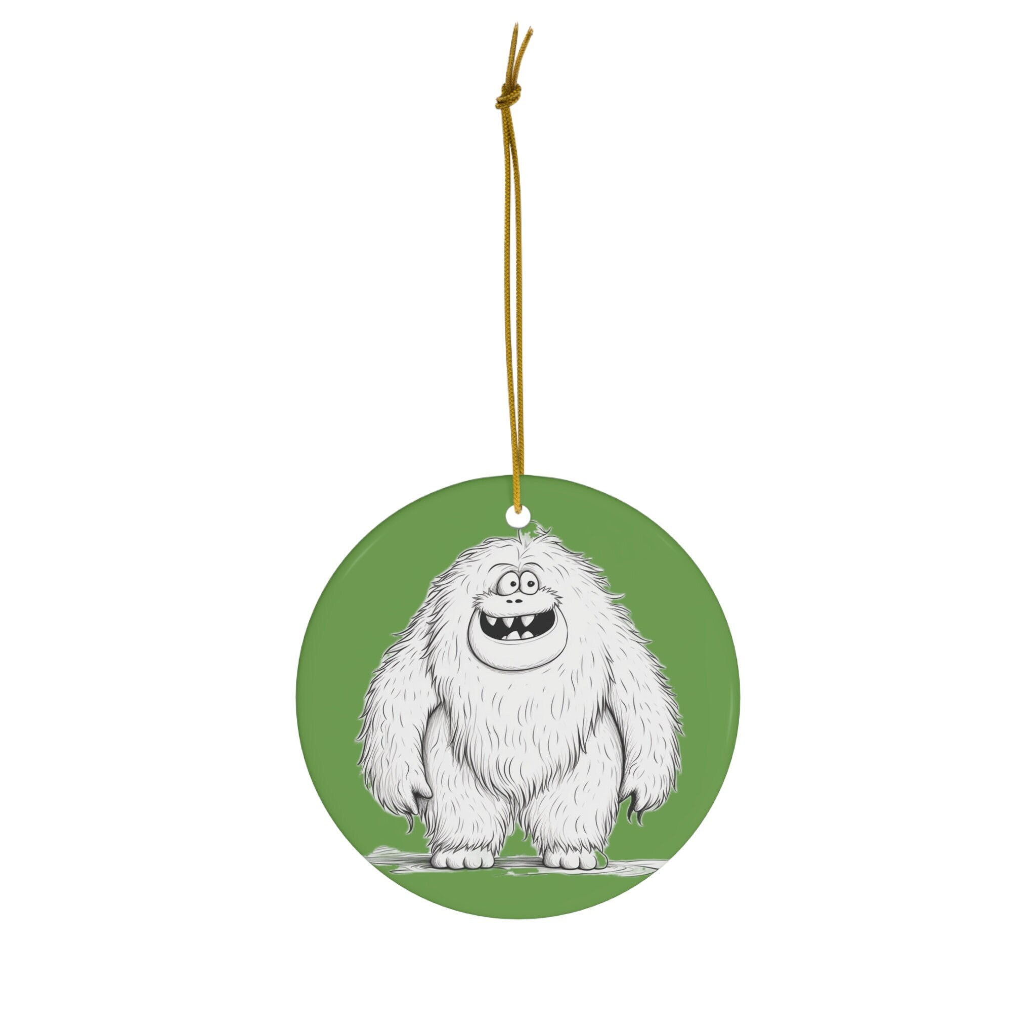 Cute White Yeti Ornament