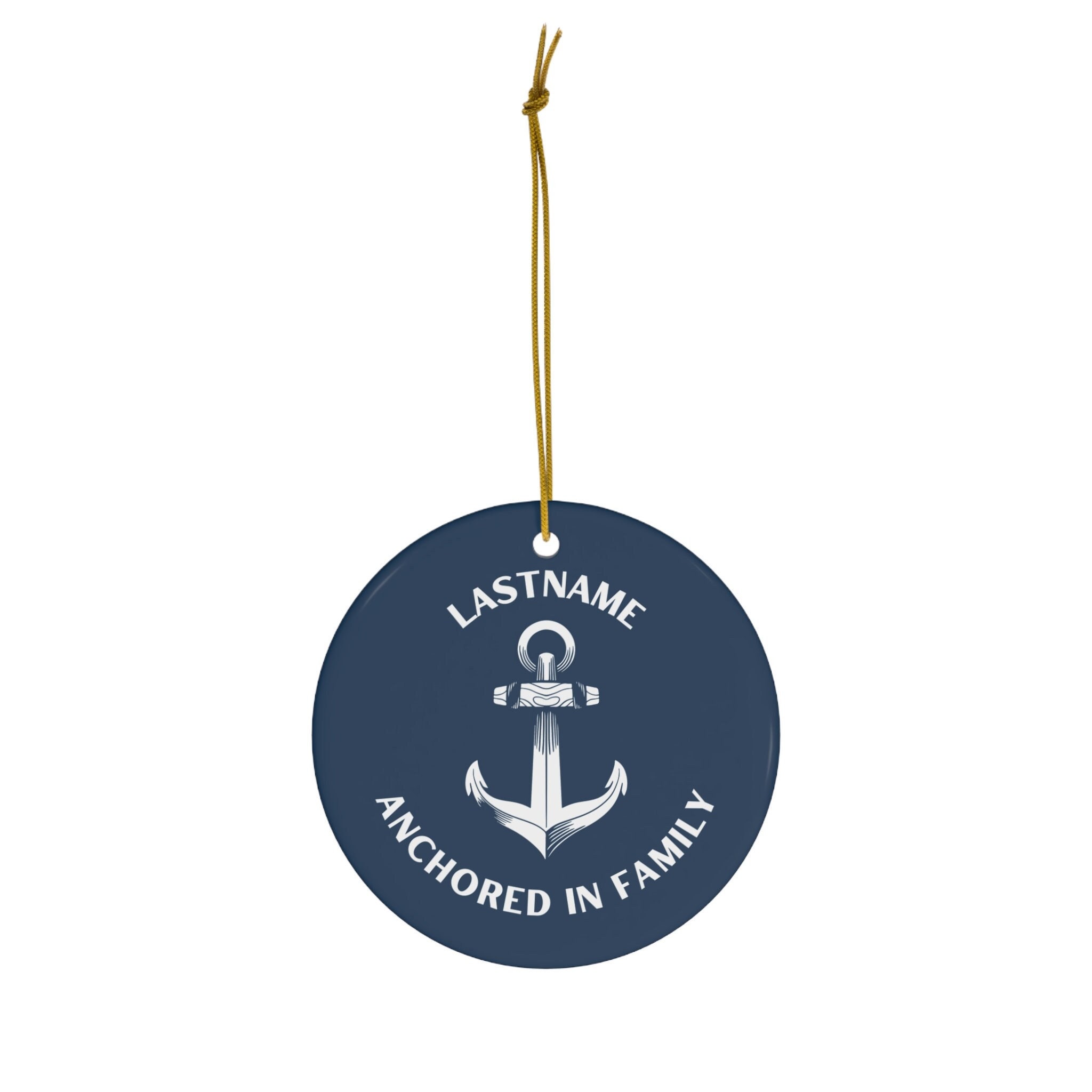Personalized Anchored in Family Ornament
