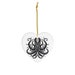 Black Kraken Ceramic Ornament
