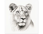Regal Lioness Square Sticker