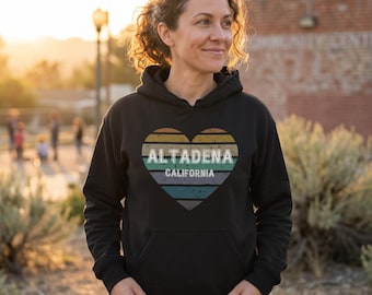 Vintage Altadena Rainbow Hoodie | Heart of Altadena | LA Fire Relief Sweatshirt