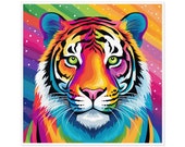 Rainbow Tiger Sticker
