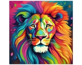 Rainbow Lion Sticker