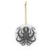 Black Kraken Ceramic Ornament