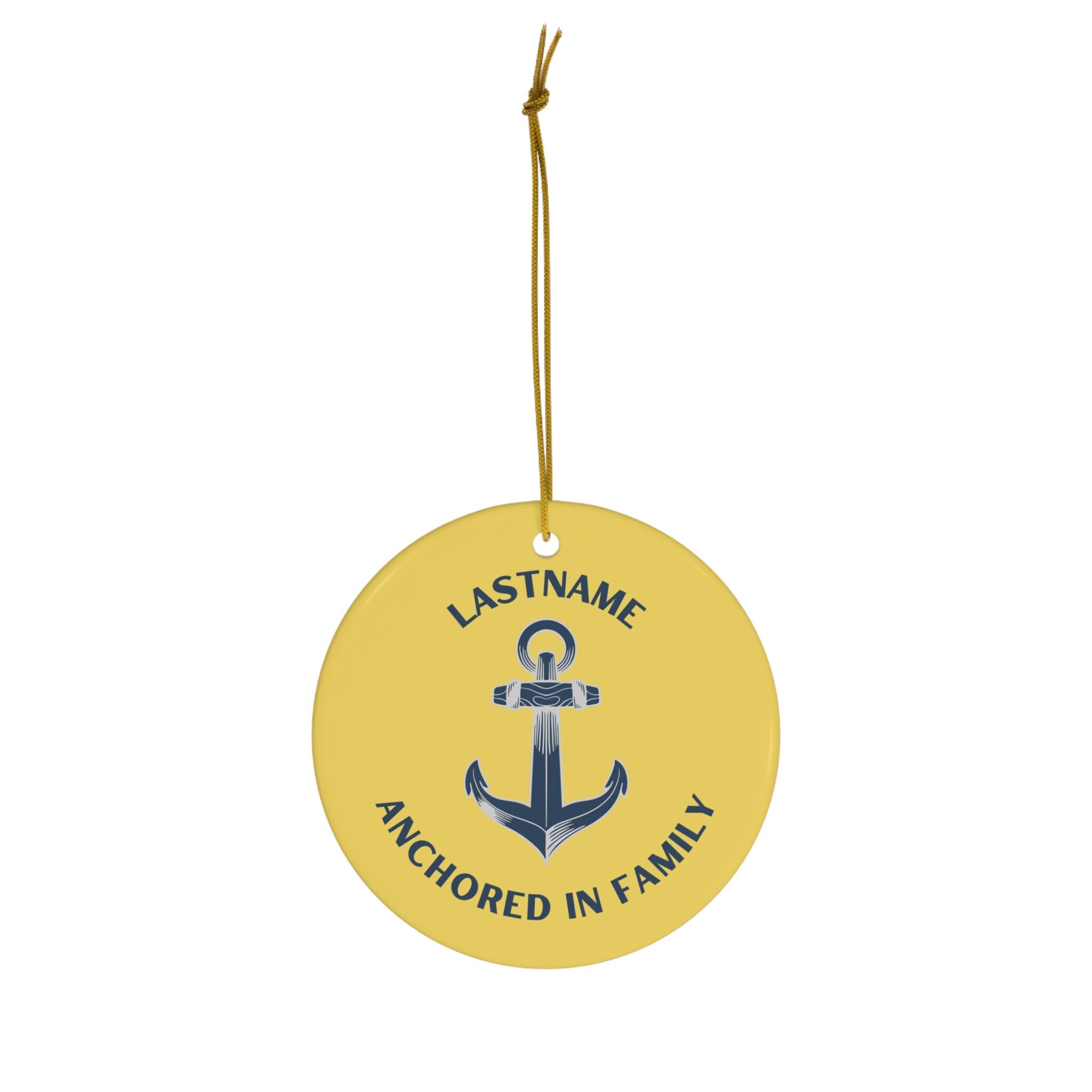 Personalized Anchored in Family Ornament