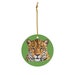 Jaguar Ornament Green Ceramic