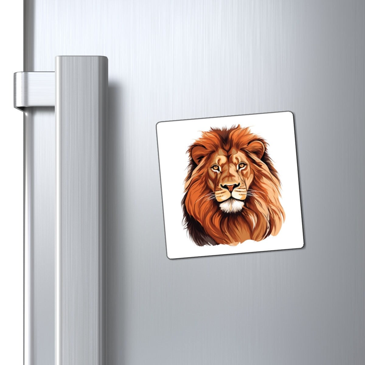 Regal Lion Square Magnet