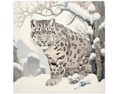 Snow Leopard Sticker