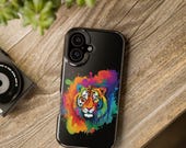Rainbow Tiger iPhone 16 Case