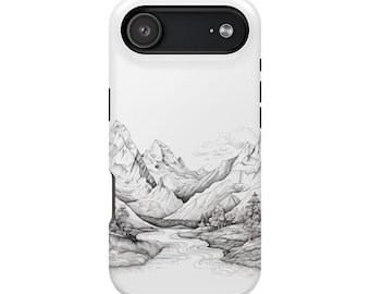 Mountain and Stream iPhone 17 Case | MagSafe | Nature Lover Gift | Hiking Phone Case