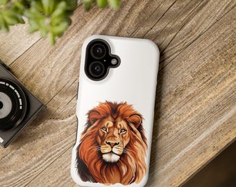Regal Lion iPhone Case | MagSafe | Fits 16 17 18 | Big Cat Wildlife