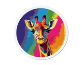 Rainbow Giraffe Magnet
