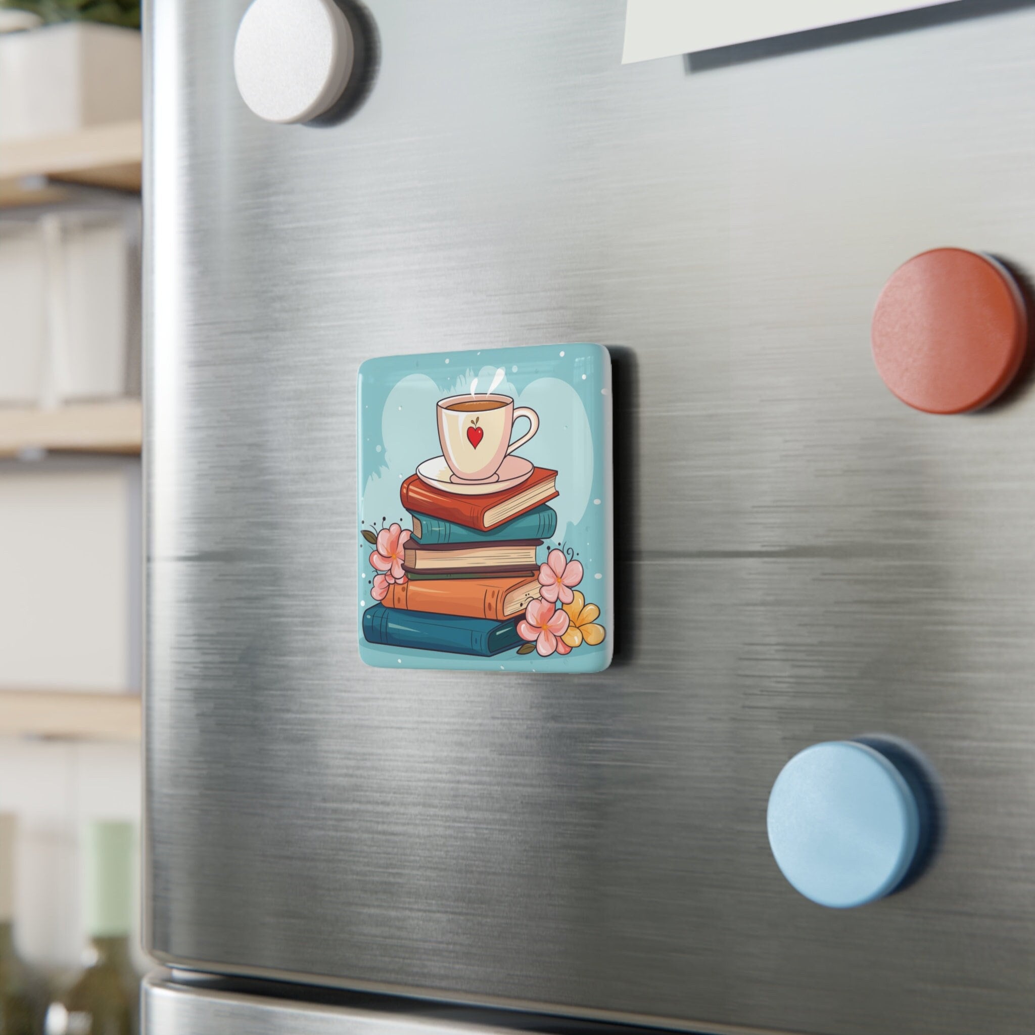 Books and Tea Magnet