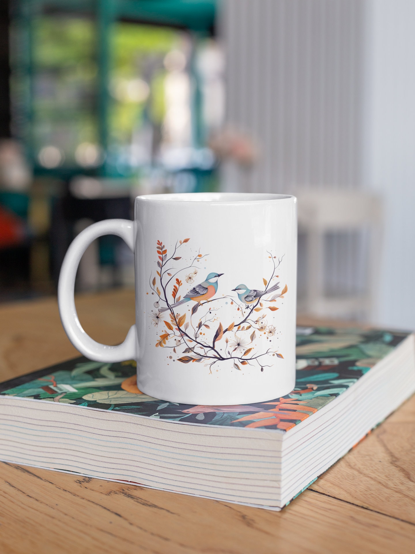 Mug with Birds on a Branch