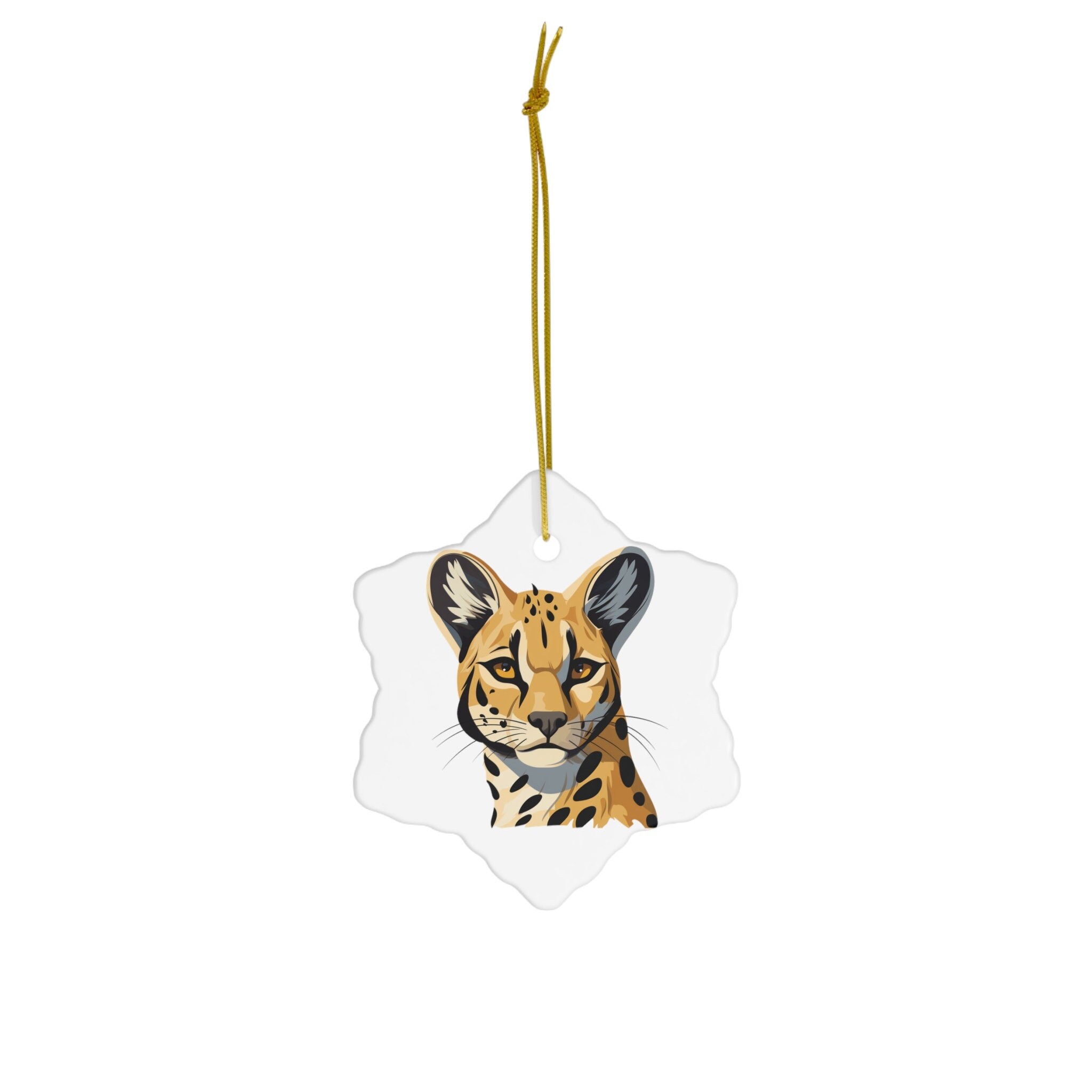 Serval Ceramic Ornament