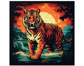 Vibrant Tiger Sticker