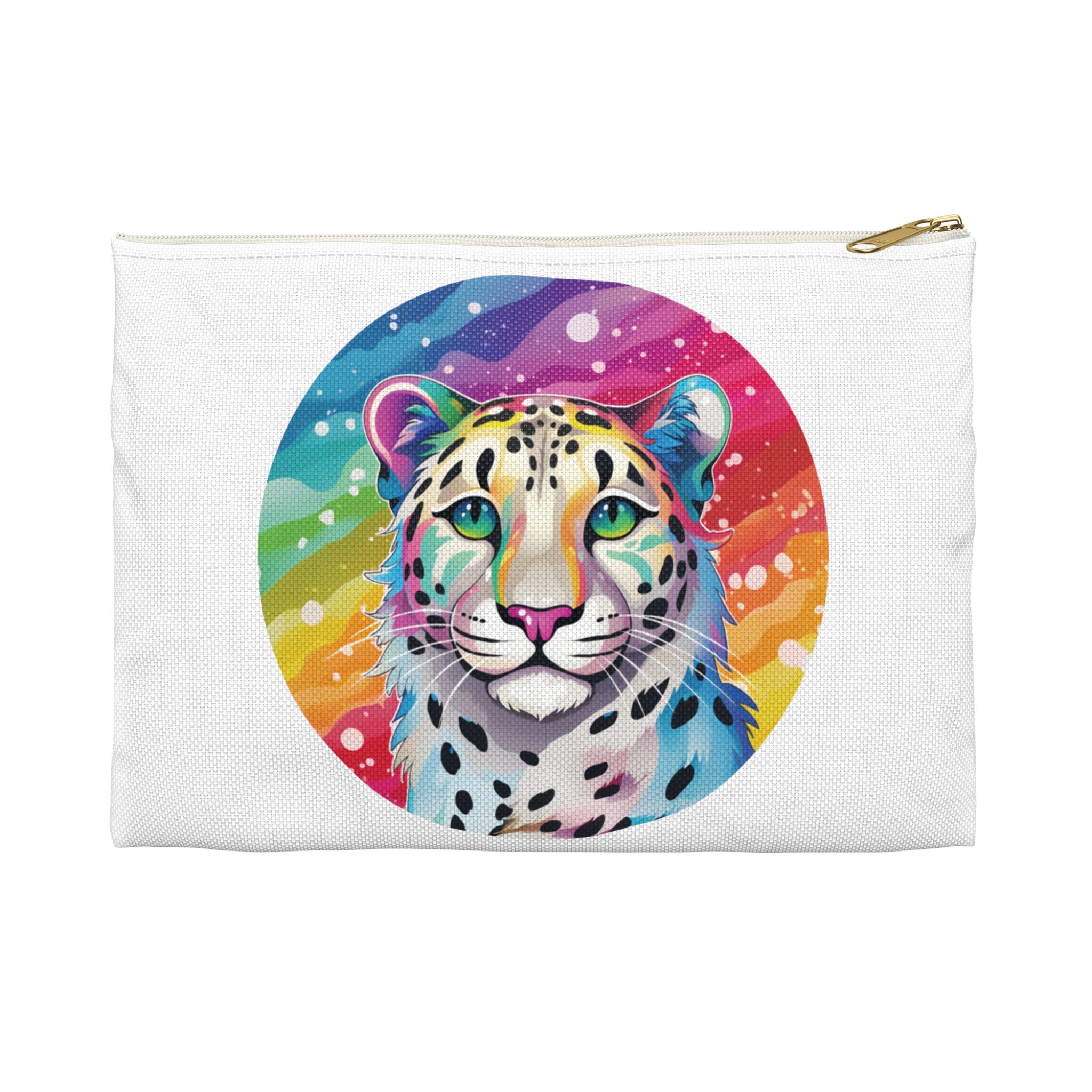 Rainbow Snow Leopard Accessory Pouch