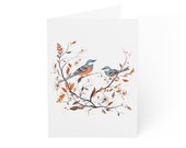 Greeting Cards Birds on a Branch (1, 10, 30, and 50pcs)