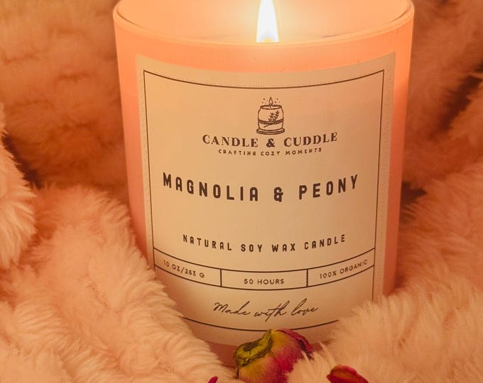 Magnolia & Peony  wax candle 10 OZ