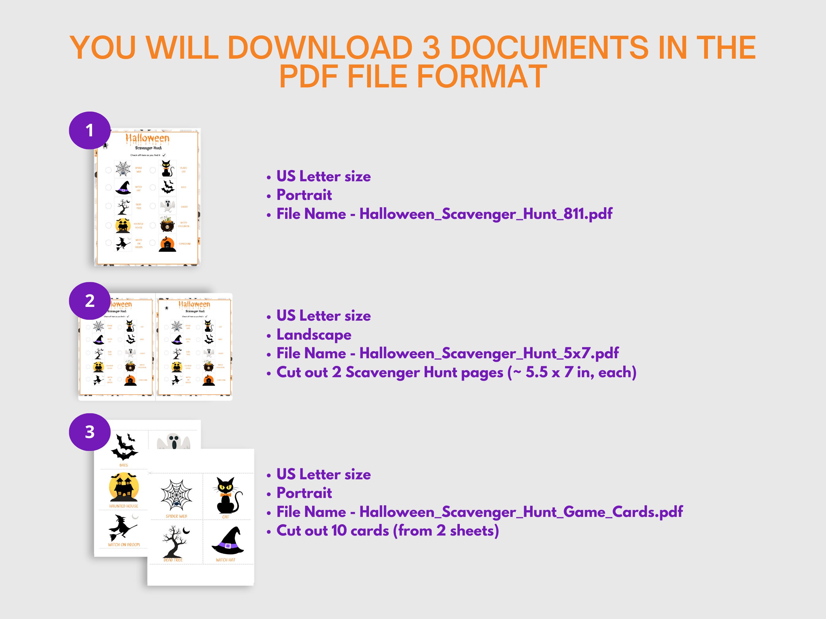 Halloween Scavenger Hunt | Classroom Party Game | Digital Download ...