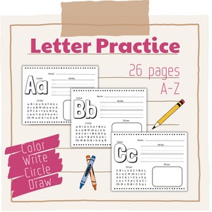 Prática de Letras | Pré-escola | Mais gentil | Atividade | Planilha | A-Z