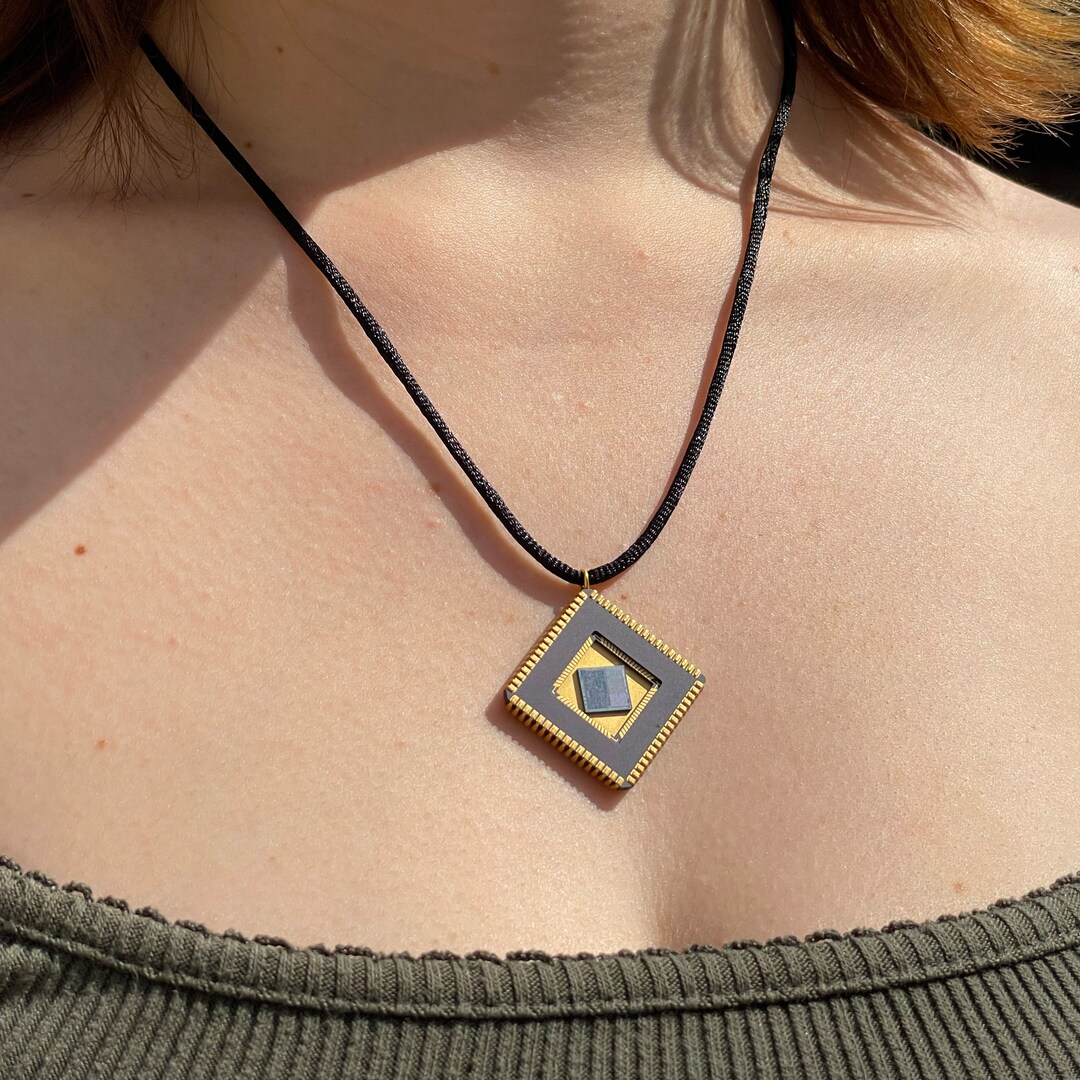 Space Tech Necklace With IC Chip (large) - Etsy