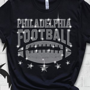 Camiseta de diamantes de imitación de Filadelfia, camiseta de Filadelfia, camiseta de fútbol de Filadelfia, camiseta de fútbol del domingo, camiseta de fútbol del día del partido