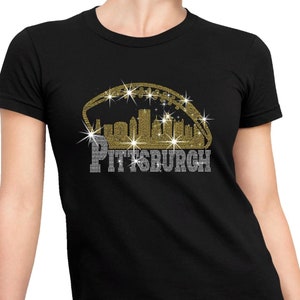 Pittsburgh Rhinestone Shirt, Game Day  Football Shirt, Sunday Football Shirt, Football Fan Shirt, Steelers Shirt