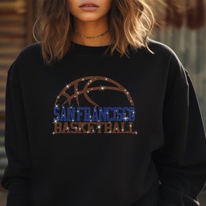 San Francisco Basketball Rhinestone Shirt: Game Day Fan Tee
