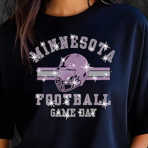 Minnesota Football Rhinestone Shirt: Game Day Sparkle