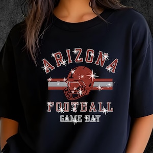 Arizona Rhinestone Football Shirt, Football Fan Shirt, Football Sunday Sweater, Football Game Day Hoodie, Ladies Football Shirt