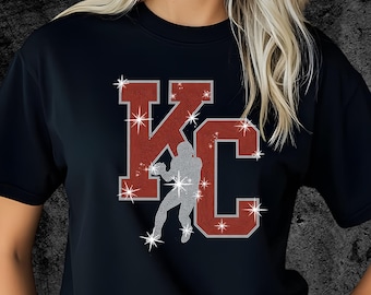 Maglia da football con strass di Kansas City: maglietta da tifoso della squadra