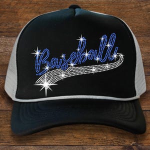 Baseball Mom Rhinestone Snapback Hat: Bling Baseball Gift