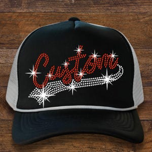 Personalized Rhinestone Baseball Cap: Custom Snapback Hat