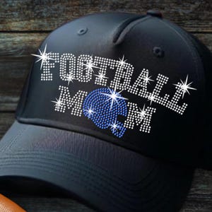 Football Mom Rhinestone Snapback Hat: Gift for Mom